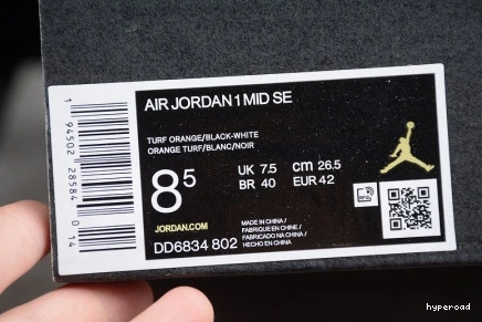 Hyperoad ORANGE” 1 JORDAN MID AIR “TURF 0803